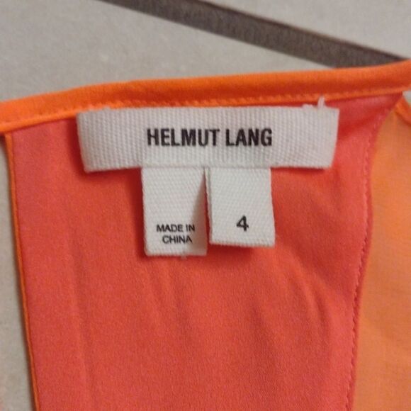 Helmut Lang Dress Chroma Drape cutout mesh details color sunburn Orange bright 4 - Picture 5 of 12